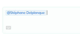 Mention d’un utilisateur avec suggestions Mention d’un utilisateur avec suggestions