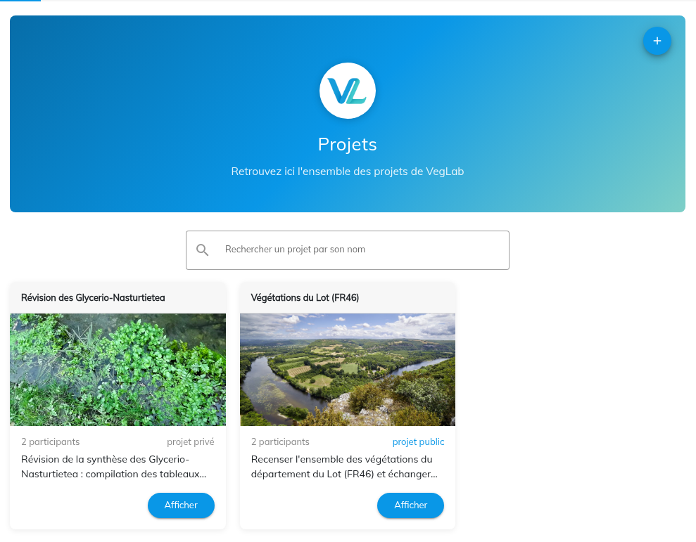 Liste des projets Liste des projets